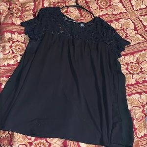 ⭐️5/$30⭐️LAST PRICE DROP Torrid Black Lace Shirt